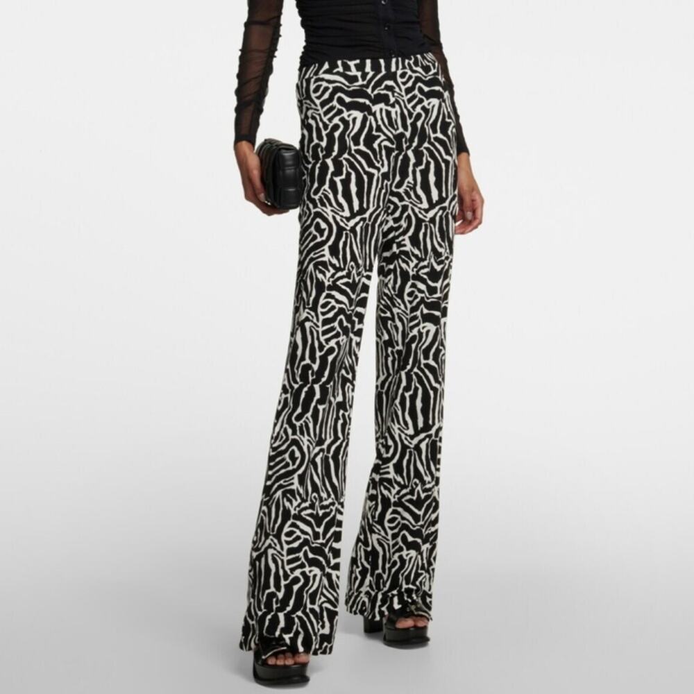 NWT Diane Von Furstenburg Capsian Jersey Pants March Tiger Women’s Size M